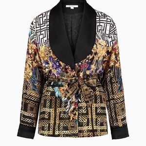 Robert Graham Women's Yvonne Geometric-Print Belted Jacket